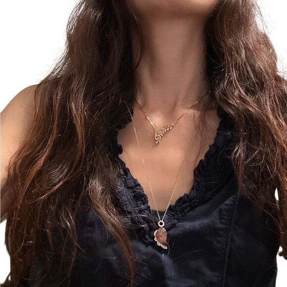 14K Gold Tourmaline Topaz pedant - Picture 6 of 6